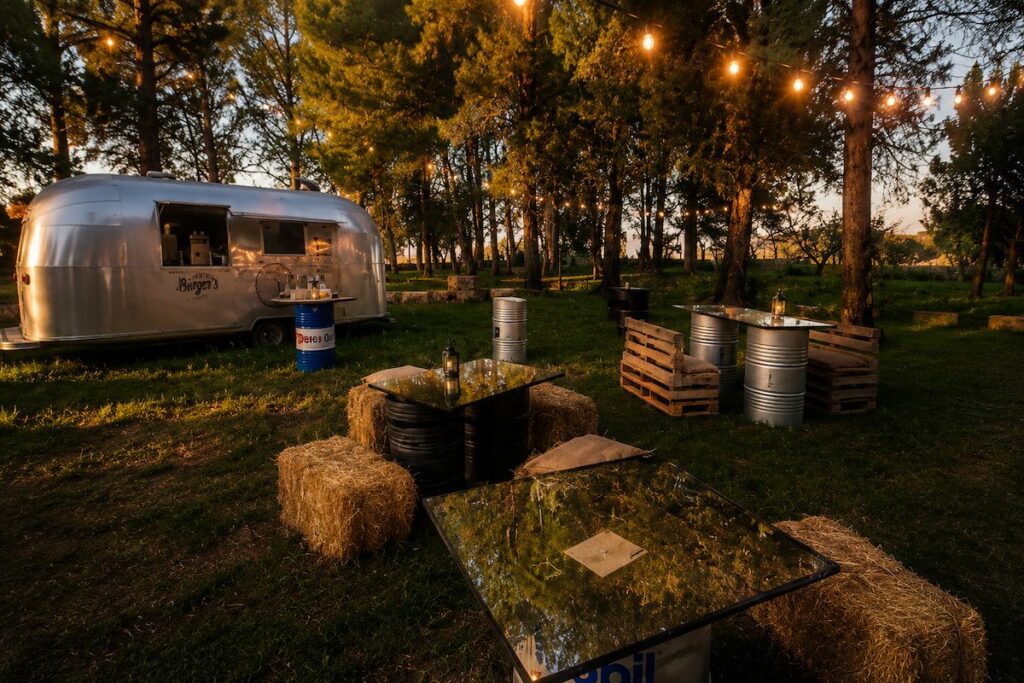 Ambiance du Kitchentruck Burger’s Garden dans les Pouilles