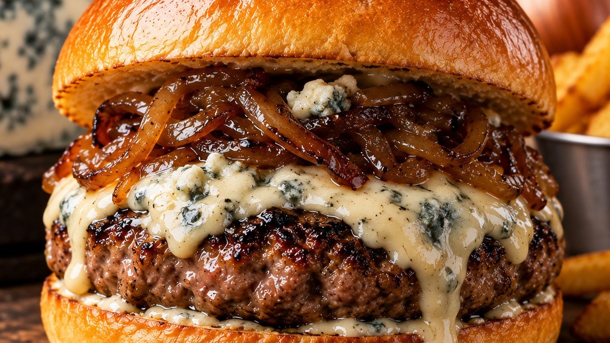 Burger gourmet al gorgonzola – Kitchentruck Burger's Garden in Puglia